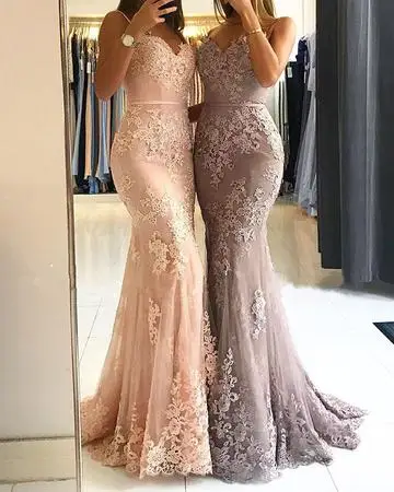 robe de soiree Elegant Long Red Evening Dress V-neck Simple Lace Tulle Mermaid Prom Dresses Sleeveless | Свадьбы и торжества