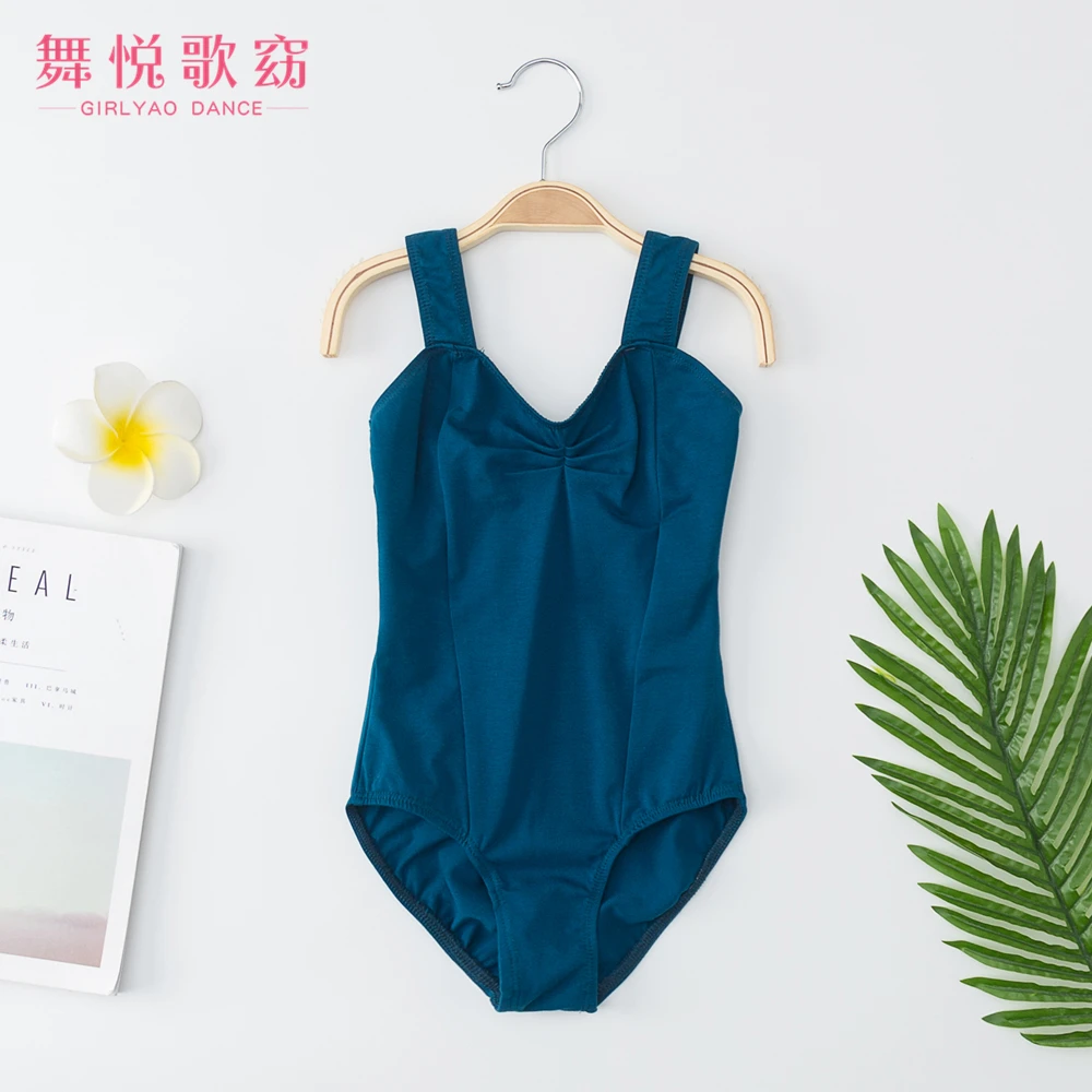 Новинка 2020 года летняя хлопковая широкая майка для девочек балетное трико