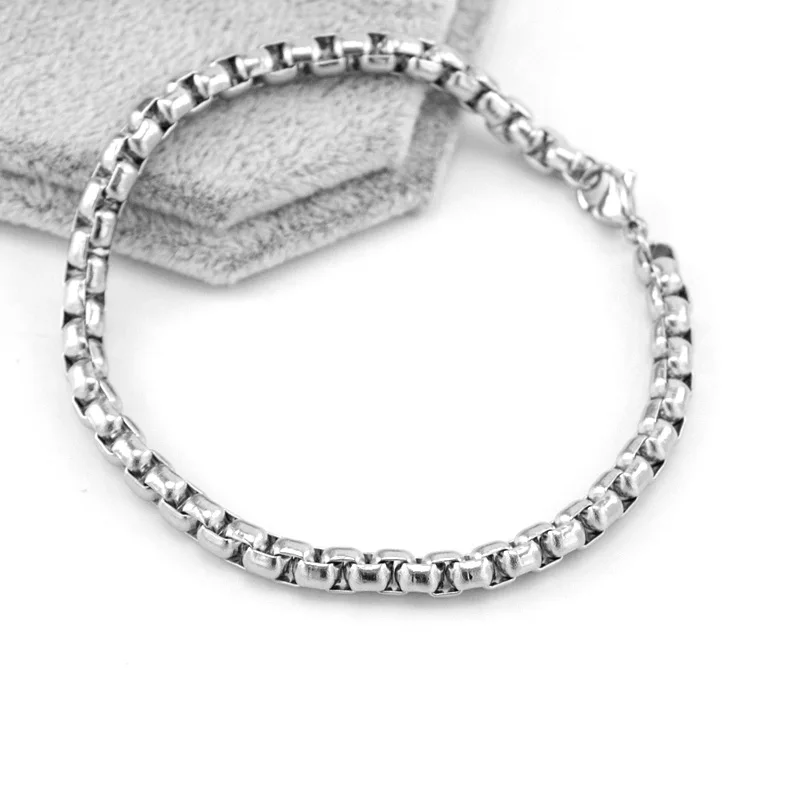 100% браслет из нержавеющей стали для женщин и мужчин 3/4/5 мм Homme Femme Pulseras Hombre | Цепочки и браслеты -33022341309