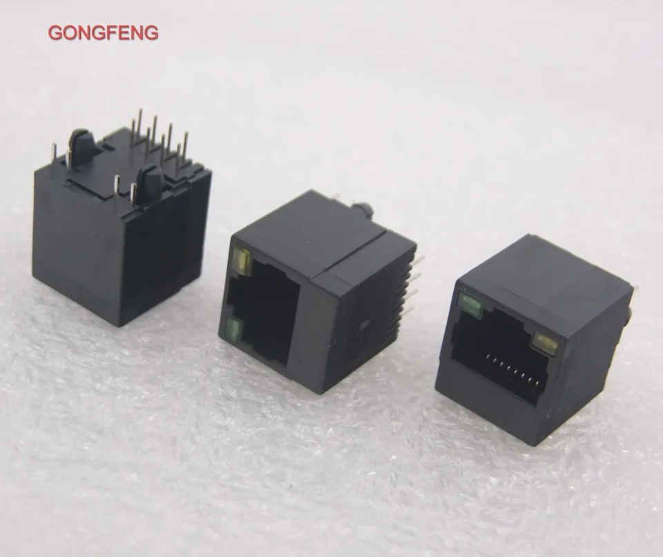 GONGFENG 200 шт. новый соединитель RJ45 пластиковый 5224 вертикальный светильник