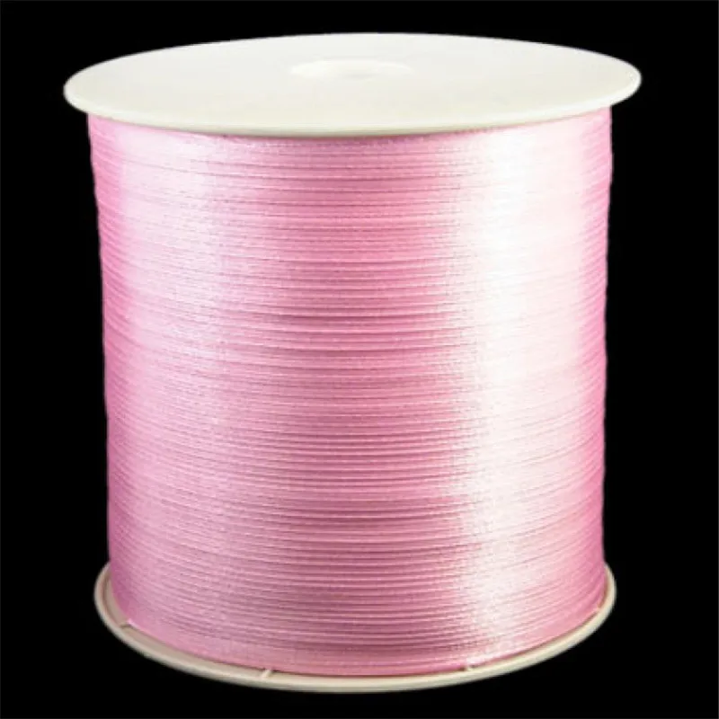 Pandahall атласная лента, DeepSkyBlue, 3 мм в ширину, 880 ярдов/рулон F82 - Цвет: Pink