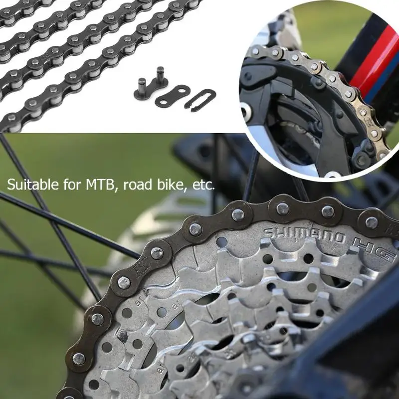 Велосипедная цепь 102 звеньев односкоростная MTB велосипедная стальная цепь для фиксированной передачи