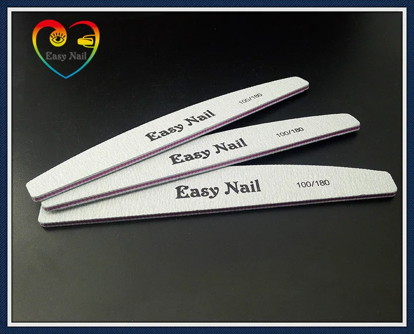EasyNail 5 шт./лот пилочки для ногтей Zebra моющиеся двухсторонние наждачные 100/180 Грит