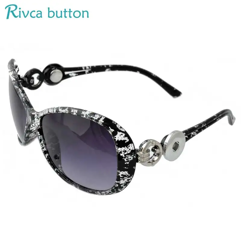 Rivca Snap Button Jewelry Adjustable Bracelet 18mm Metal Charms Black Leather Bracelets For Women P00928 | Украшения и аксессуары
