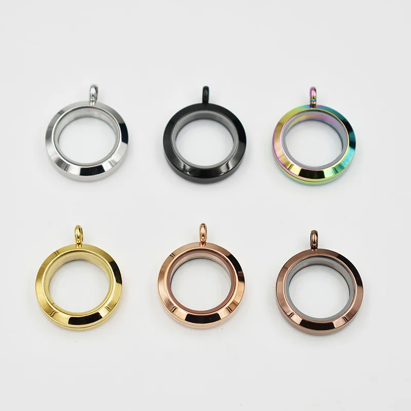 10 шт. крутящийся плавающий медальон из нержавеющей стали кулон 20 мм/25 мм/30 мм
