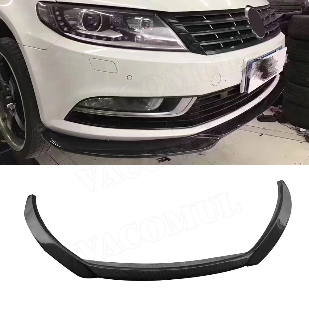 Углеродное волокно передний спойлер для Volkswagen Passat CC голова подбородка Лопата бампер Защита автомобиля Стайлинг