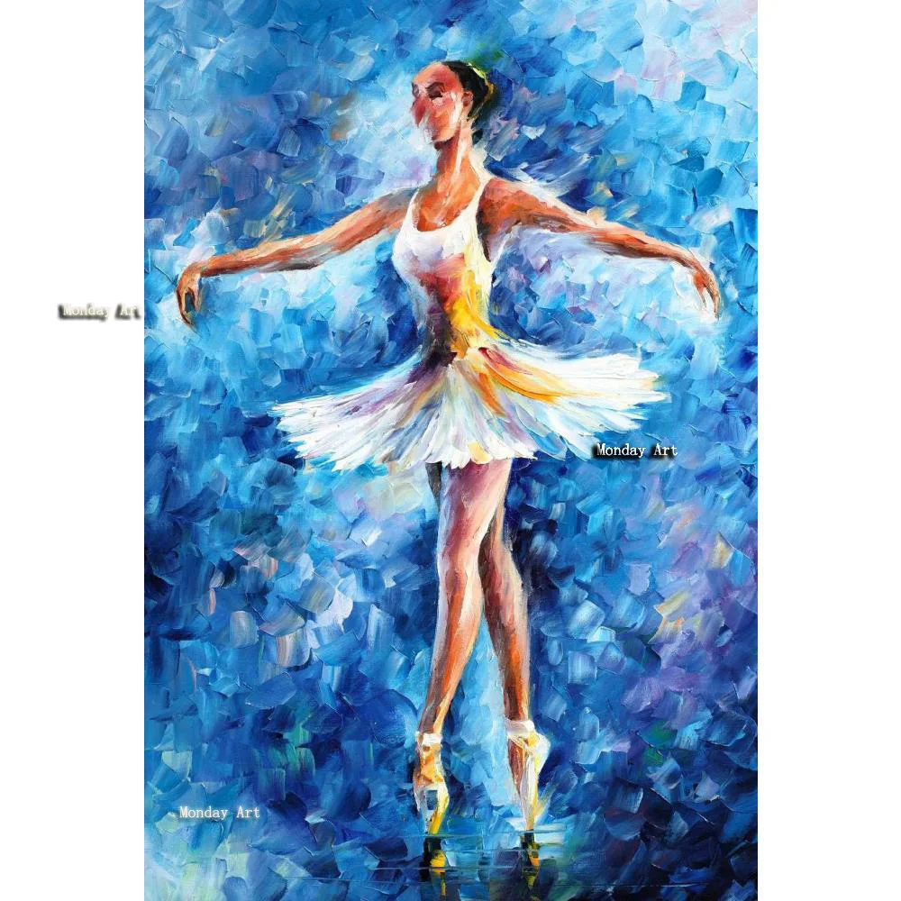 

High quality aritist handmade Beauty dancing ballet oil painting canvas picture artwork figure nude art for living room bedroom