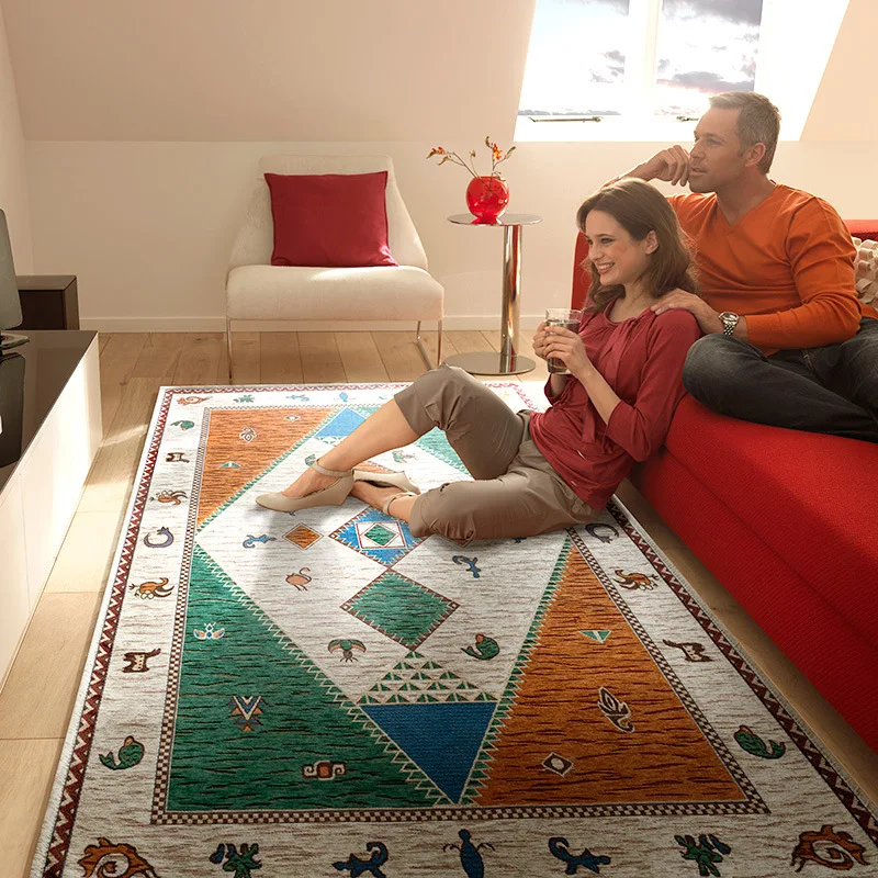 Bohemian Nation style Carpets for living room Geometric Large Area Anti-slip Safety Rectangle Carpet Kids Room Home Decor Rug | Дом и сад