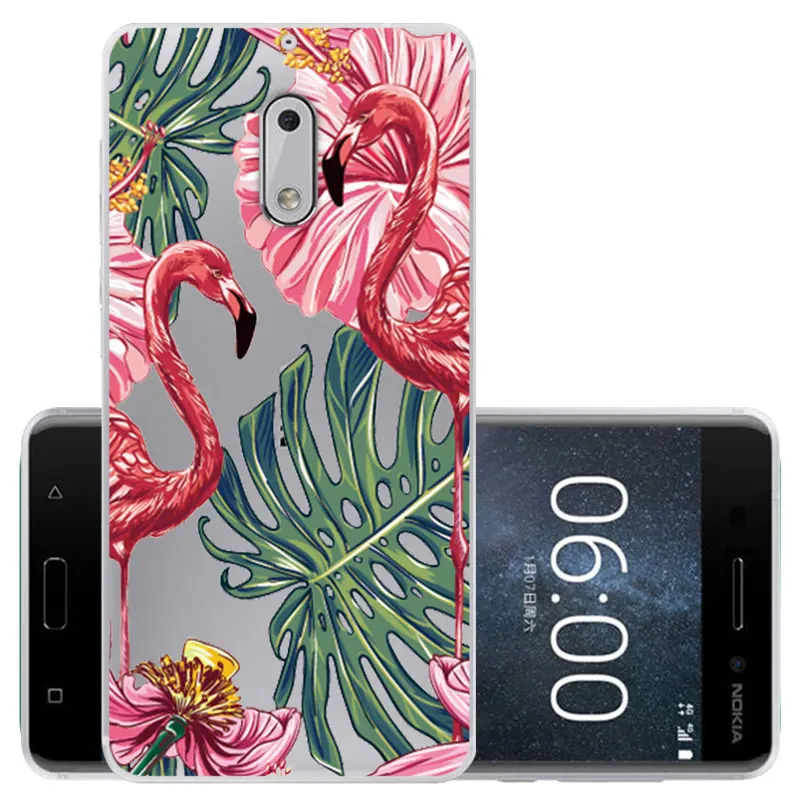 CROWNPRO чехол s для Nokia 6 TPU чехол для телефона силиконовый для Nokia6 TA-1021 мягкий чехол-накладка прозрачный для Nokia 6 Чехол с принтом