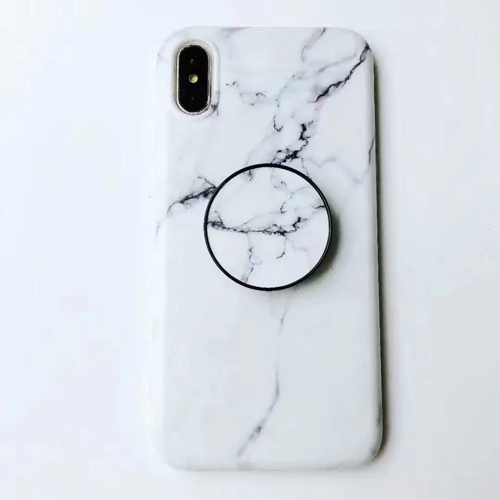 Marble Flexible Stand Holder Case For iPhone 7 X 6 6S 8 Plus Cover XS MAX XR 8Plus 7Plus Coque Fundas |