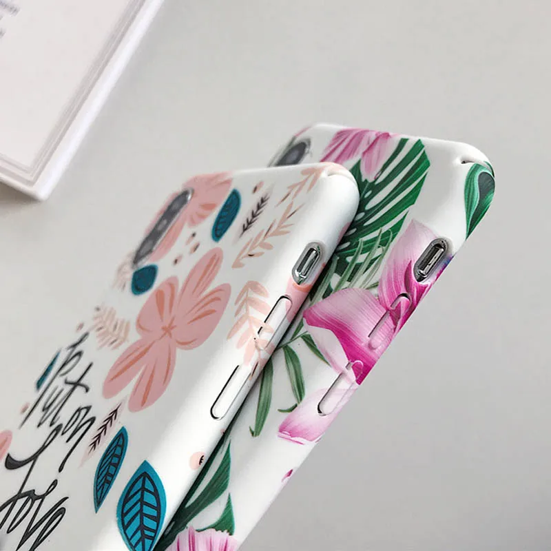USLION светящийся цветок листья печать чехол для телефона iPhone X XS XR Xs Max 7 8 Plus Жесткий