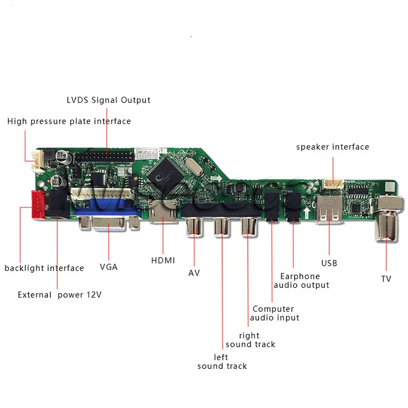 Wisecoco ТВ HDMI VGA AV USB аудио контроллеры чипы ic доска 17 дюймовый ноутбук ЖК Экран