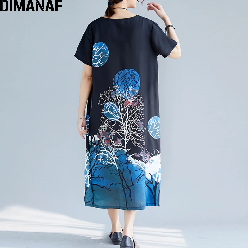 DIMANAF женское платье большого размера винтажные Большие размеры женские Vestidos