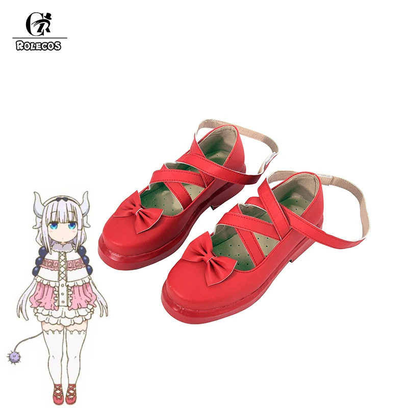 Женские туфли для косплея ROLECOS аниме Kobayashi san Chi no Maid Dragon красная обувь Камуи Канны