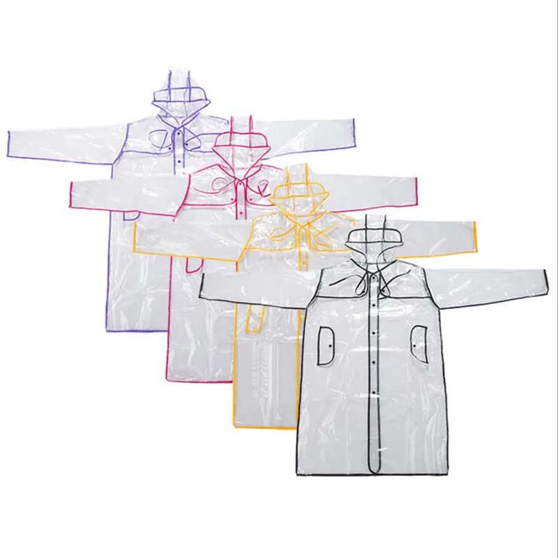 Новый модный прозрачный дождевик из ПВХ для женщин ЭВА путешествий на открытом