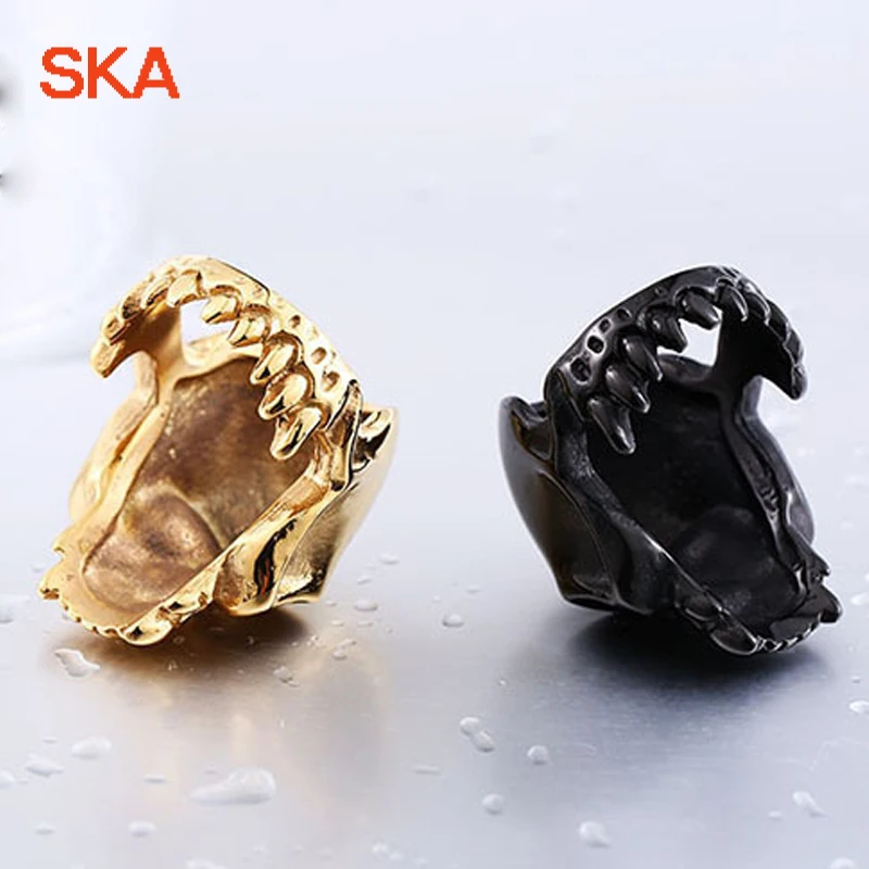 Мужское кольцо в стиле панк из титановой стали 3 цвета | Украшения и аксессуары