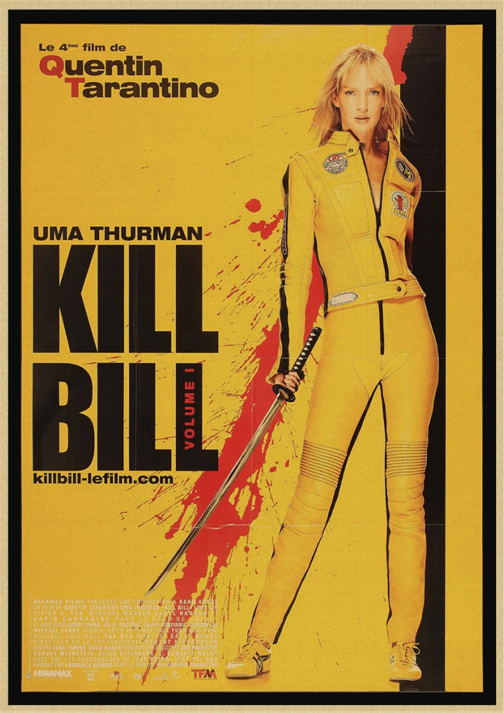 Kill Bill Vol.1 классический Квентин фильм крафт-бумага постер для бара/Кафе Ретро плакат декоративной живописи - Цвет: Фиолетовый