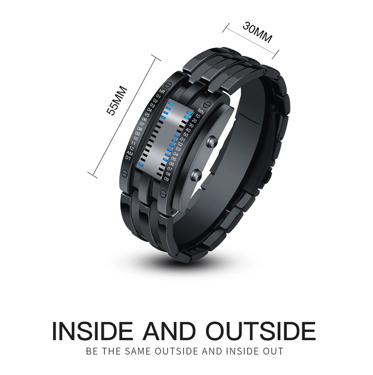 SKMEI Montre Homme Креативный дизайн мужские цифровые часы ремешок из нержавеющей стали водонепроницаемые мужские наручные часы Relógio de homem