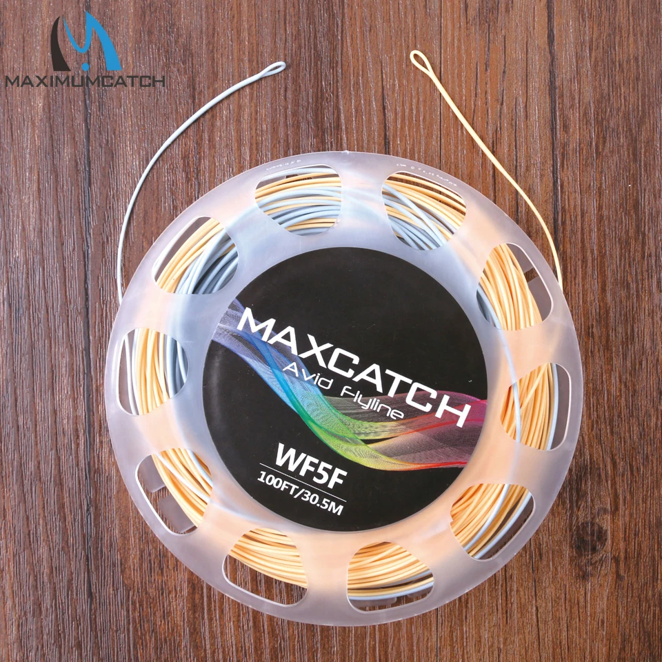 Maximumcatch Летающая леска 100FT 3-8WT весит вперед плавающая Летающая леска с двумя сварными петлями