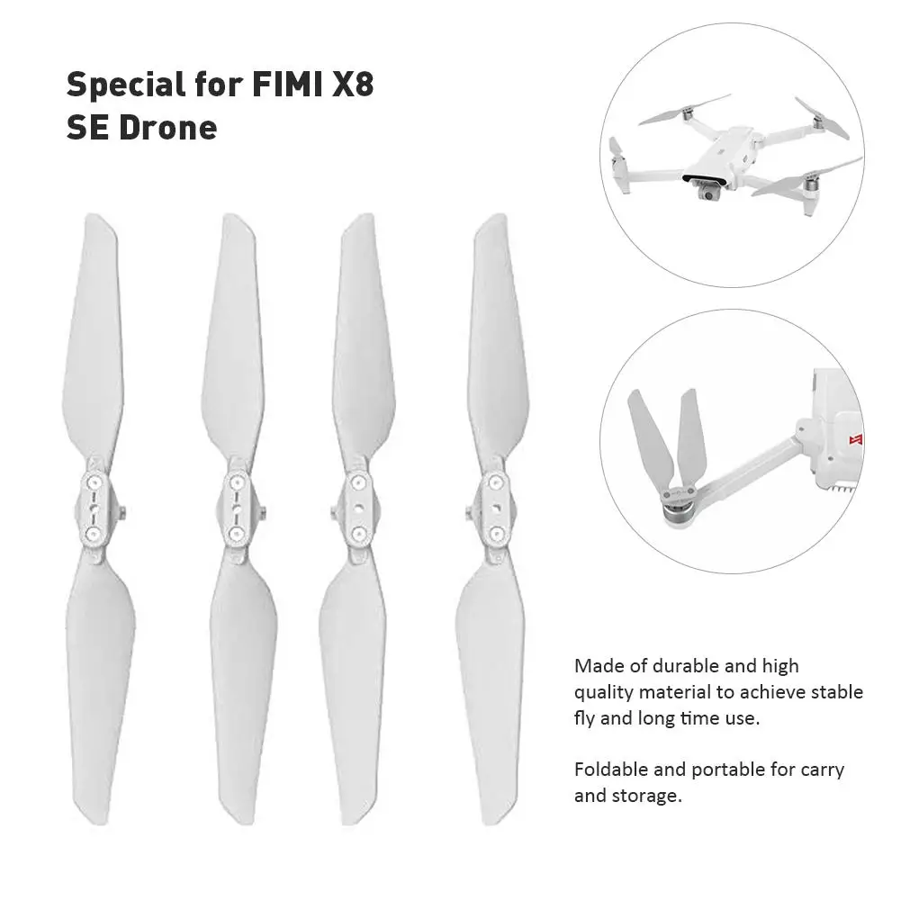 В продаже 4/8 шт. FIMI X8 SE запасные части для радиоуправляемого квадрокоптера Запчасти быстросъемные складные пропеллеры