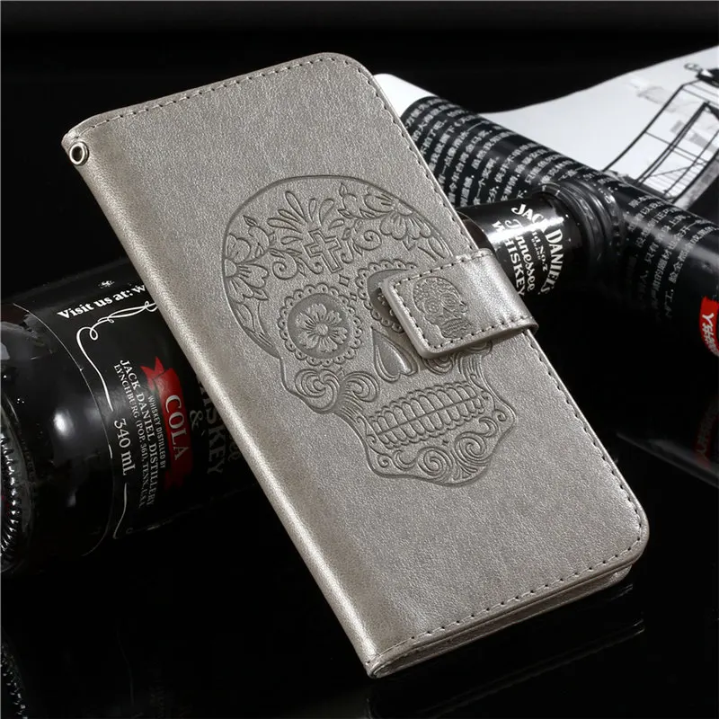 Skull Grey GUCOON рельефный чехол с волком Для Doogee S30 5,0 дюймов защитный винтажный телефонный чехол Модный крутой чехол - Цвет: Skull Grey