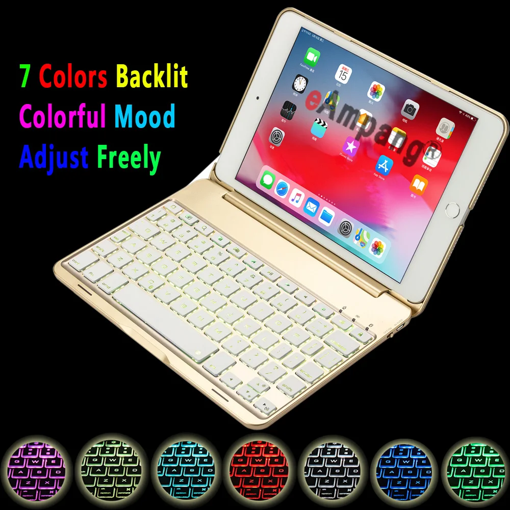 Bluetooth клавиатура с подсветкой чехол для iPad Mini 5 2019 4 7 9 A2133 A2124 A2125 A1538 A1550 цветов умная