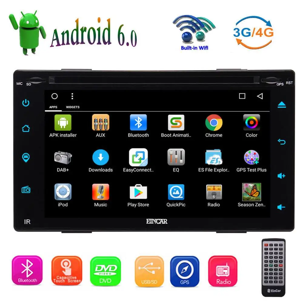 Двойной Din 6 2 &quotAndroid 0 GPS стереооборудование для автомобиля навигационное радио