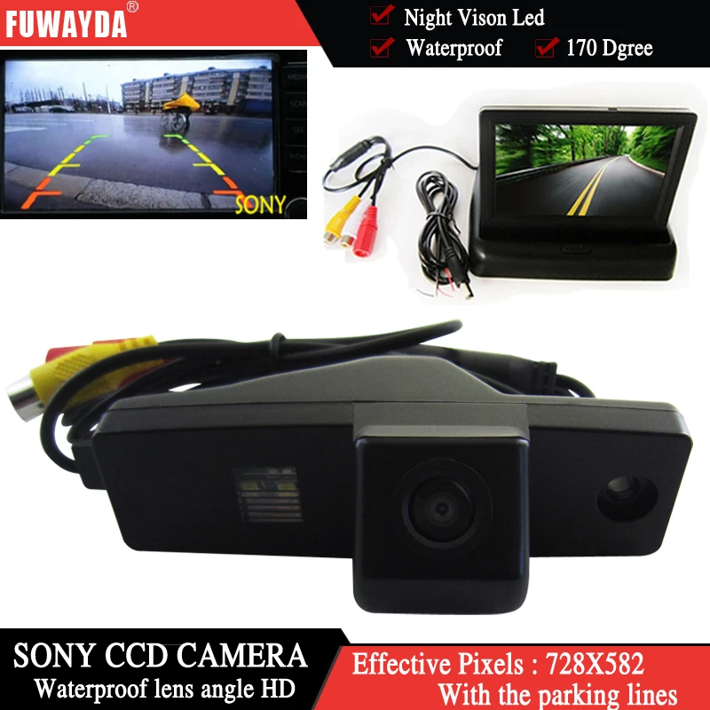FUWAYDA цветная SONY CCD Автомобильная камера заднего вида для Toyota Highlander Kluger Lexus RX300 + 4 3