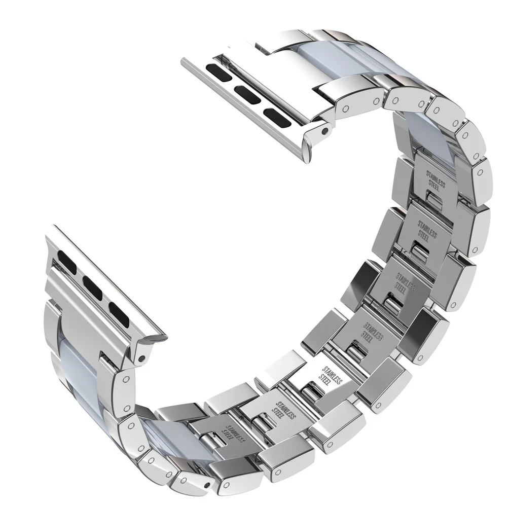 Серебристый Wearlizer наручных часов iWatch, легкий Алюминий ремешок браслет классический браслет металлическая застежка ремешок для наручных часов для Apple Watch Series 5 4 3 2 1 - Цвет ремешка: Серебристый