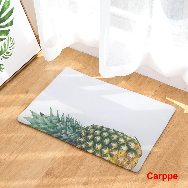 Новые коврики для домашнего декора с ананасами и листьями Нескользящие кухонные