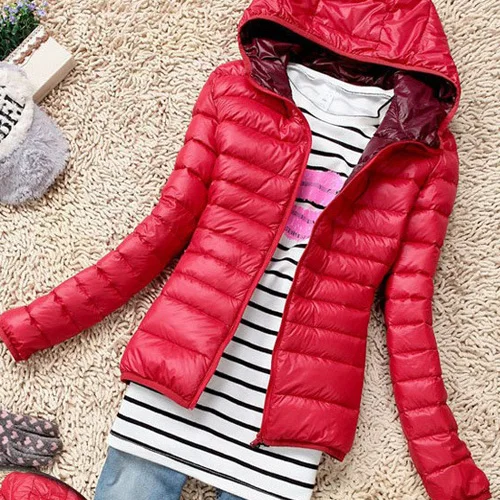 

Autumn Winter Women Basic Jacket Coat Female Slim Hooded Brand Cotton Coats Casual Black Down Jackets Zipper Slim womens fall