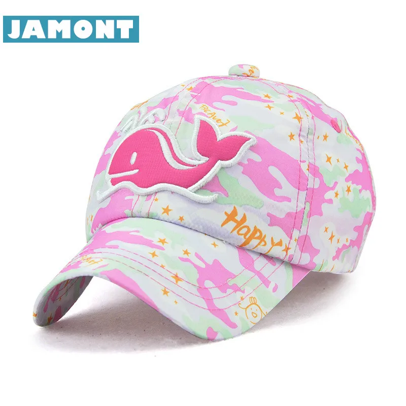 [JAMONT] Детская летняя кепка Snapback бейсбольная s камуфляжная от солнца с дельфином