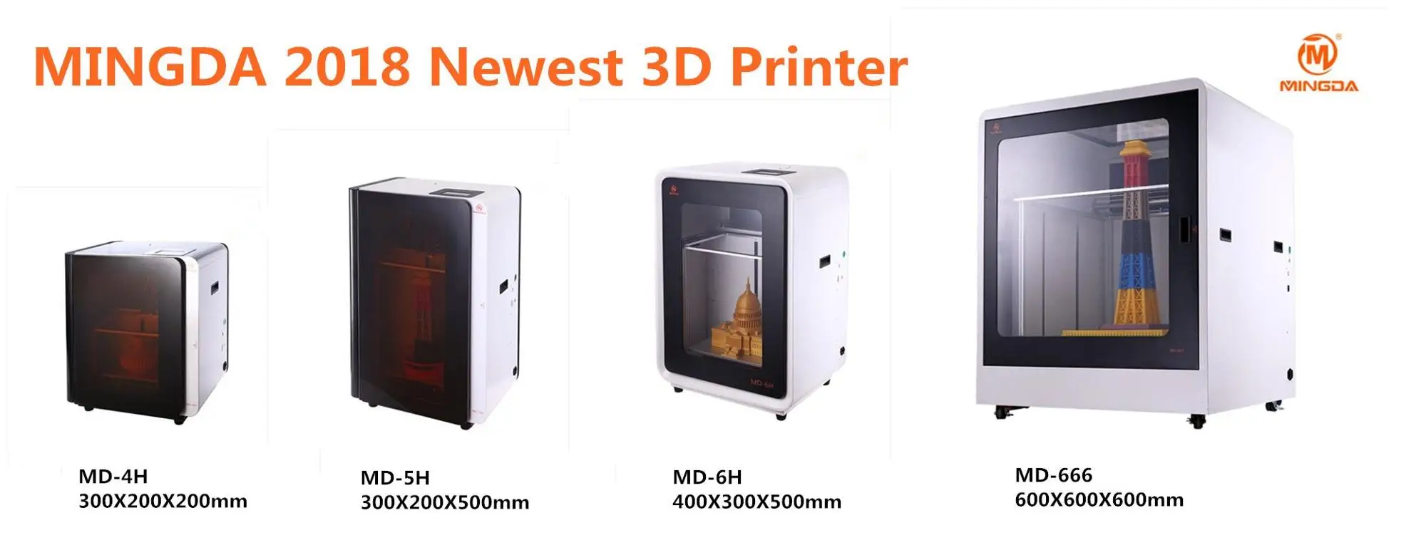 Новейший промышленный 3d принтер MINGDA MD-4H, промышленная 3D печатная машина, размер сборки 300x200x200 мм для пластиковых бутылок