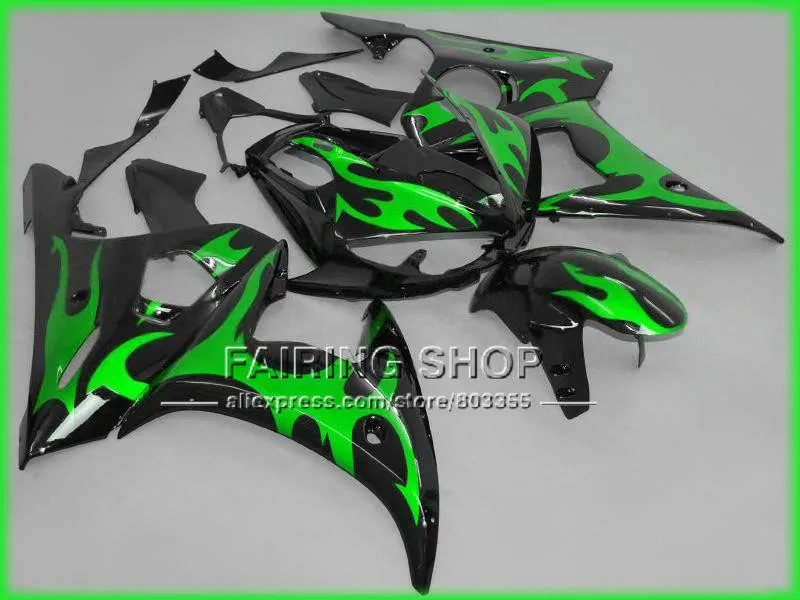 Красный Пламя в черном цвете тела запасных частей для YAMAHA R6 обтекатель комплект 03