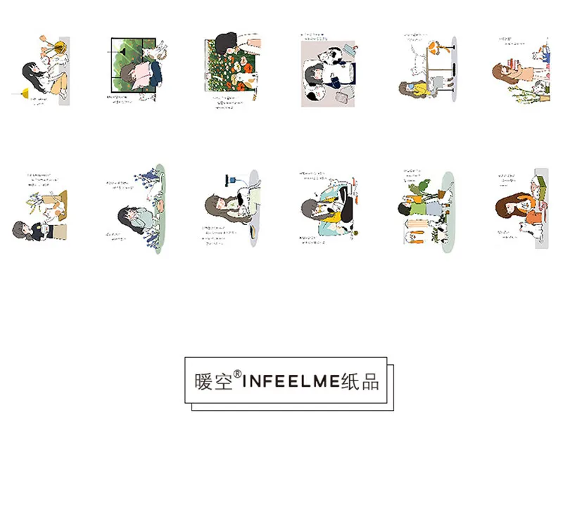 Infeel. me Кот и я открытка Письмо бумага поздравительная открытка Закладка 1 лот = 1 упаковка = 30 шт