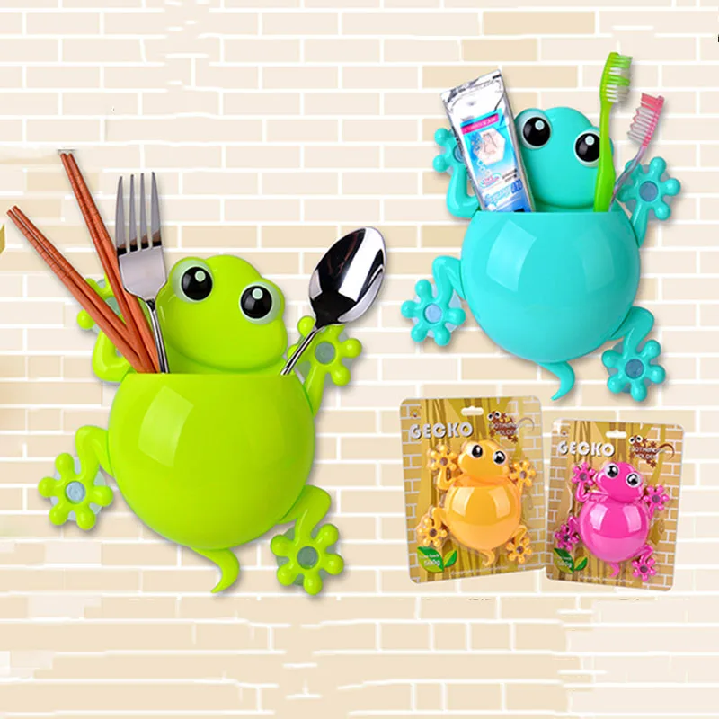 Мультяшная присоска Gecko настенная подставка для зубных щеток держатель зубной