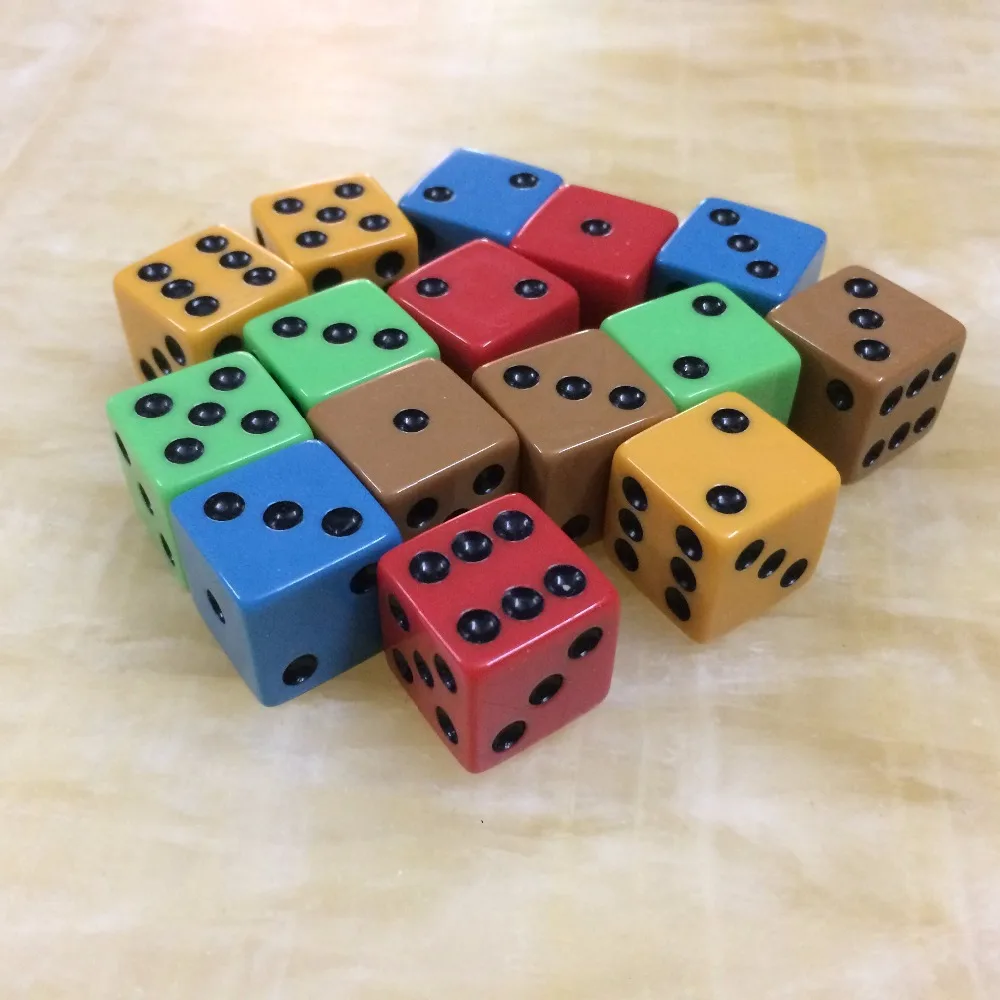 Цветные игральные кубики с квадратным углом 18 мм многослойный стек под