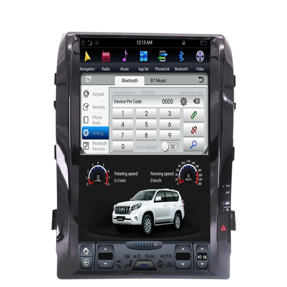 Android 6 0 16 &quotTesla Стиль Вертикальное автомобильное радио gps для TOYOTA LAND CRUISER LC 200 2008 2015