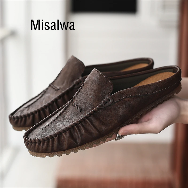 Misalwa класса люкс мужские летние тапки слипперы закрытый Противоскользящий отель