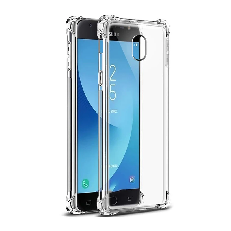 Luxury Shockproof Bumper Transparent Silicone Phone Case for Samsung Galaxy J4 Plus 2018 J6 J8 Protection Cover |