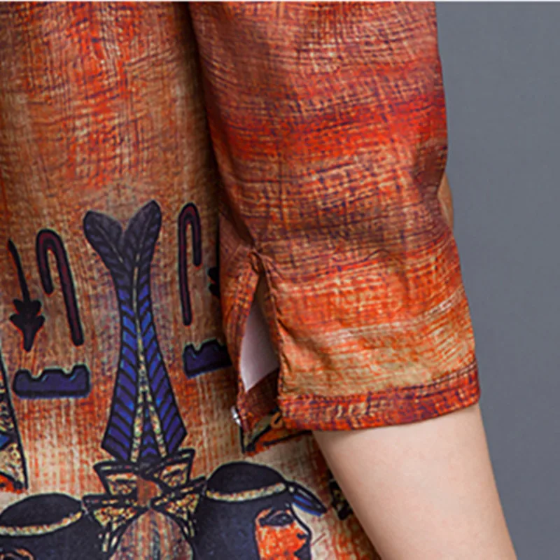 Племя с символическим узорным принтом в винтажном стиле Платья для женщин со