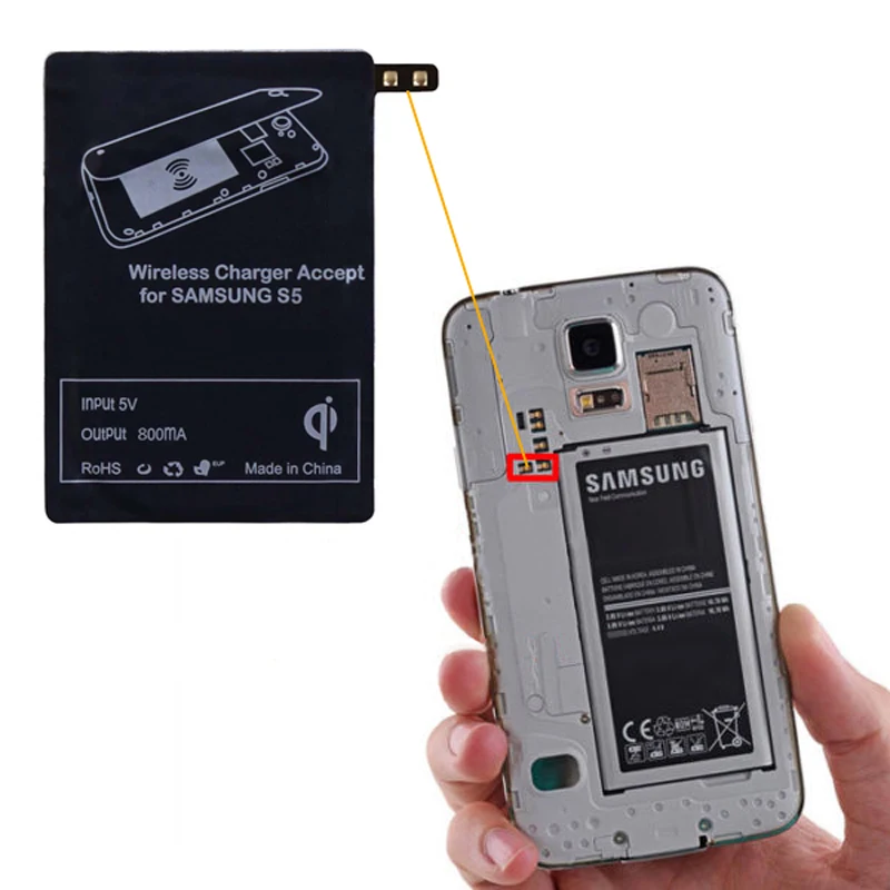 Ци Приемник Зарядное Беспроводной для Samsung Galaxy S5 С. В. i9600 Зарядки Стенд |