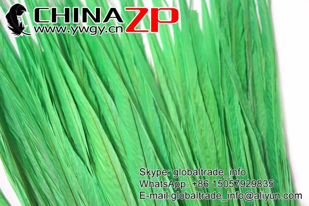 Перья CHINAZP 65 ~ 70 см (26 28 дюймов) красивый цвет блестящий зеленый окрашенный длинный