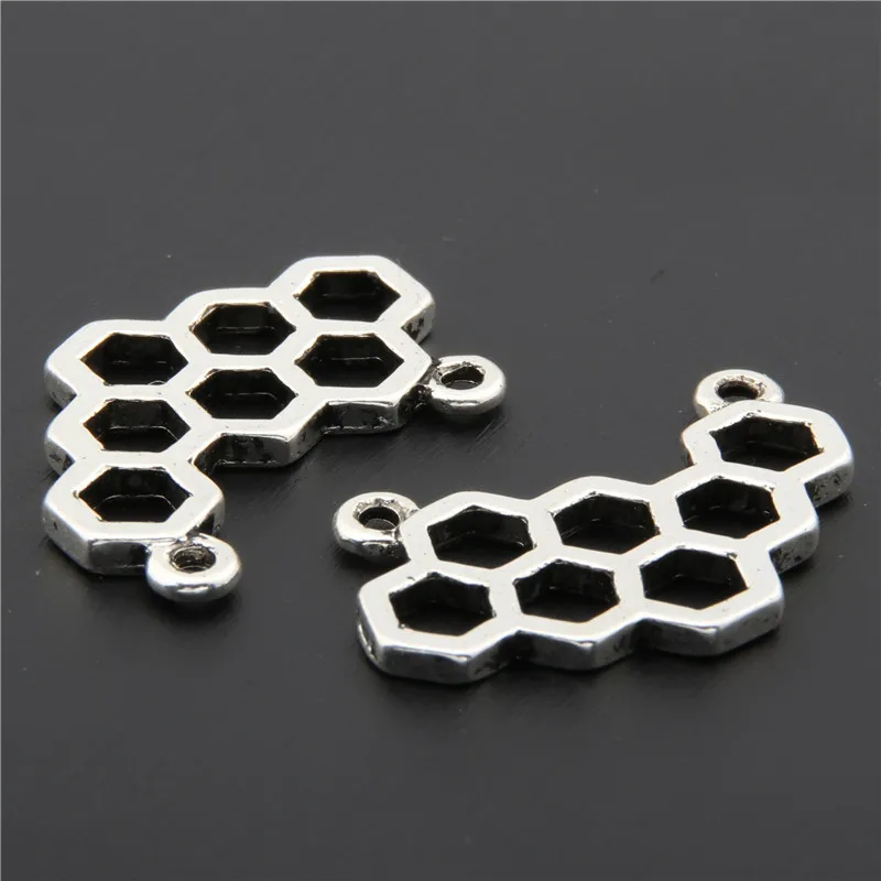 15 шт. подвески серебряного цвета с формулой химии в виде молекулы научное