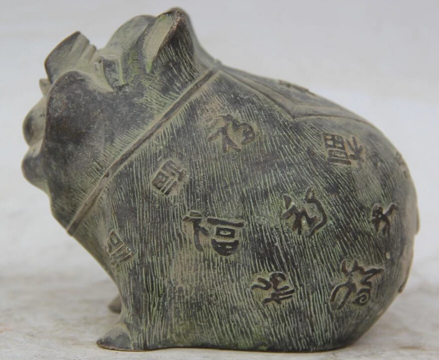 

Песня voge gem S2443 6 "старинная китайская бронза в народном стиле, Fu, фэншуй Зодиак Год свинья скульптура
