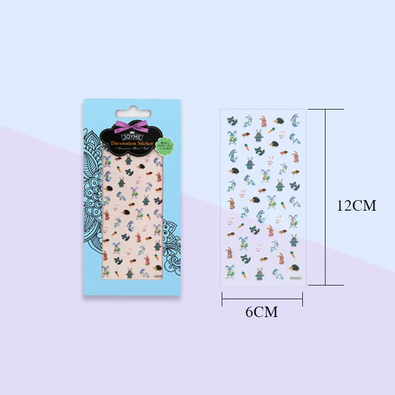 12 Designs Colorful Nail Stickers Adhesive Waterproof Warp Decorations Animals Flamingo DIY Manicure Art Tips | Красота и здоровье