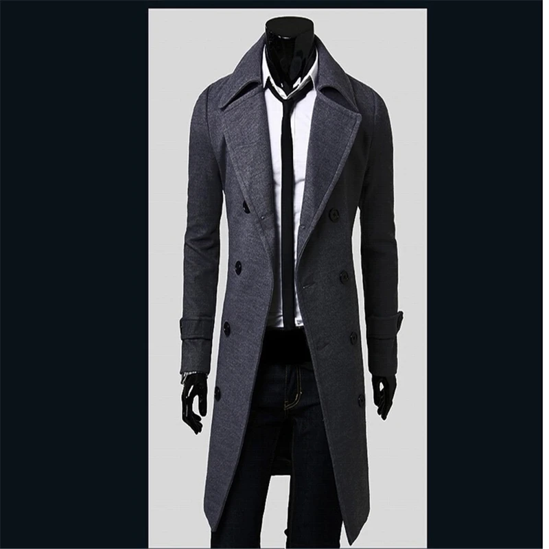 Мужская Зимняя Длинное Пальто Теплая Осень Куртка Slim Fit И Пиджаки | одежда