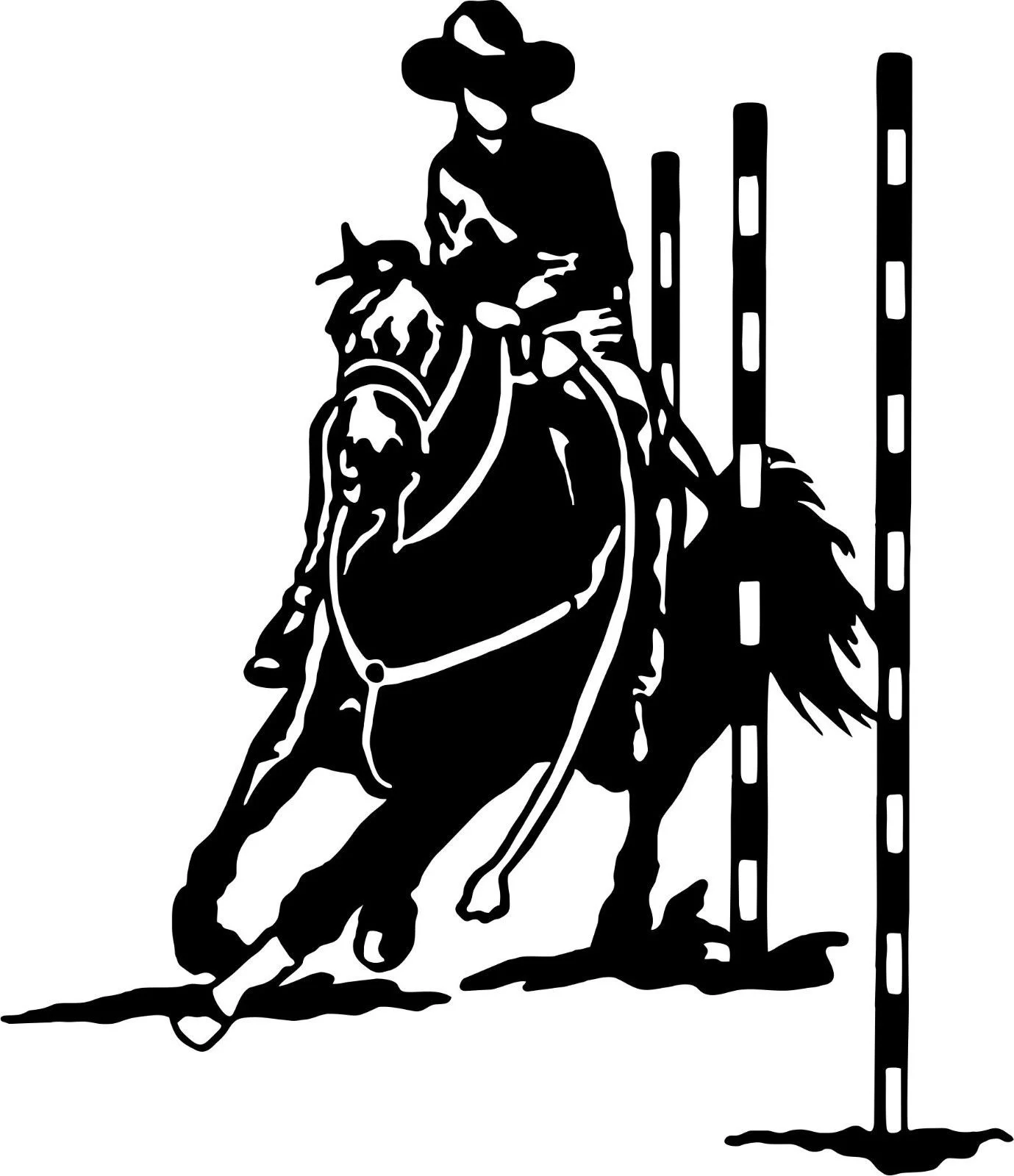 Для Rodeo Pole Гибка ковбойская лошадь автомобиль грузовик окно виниловая наклейка