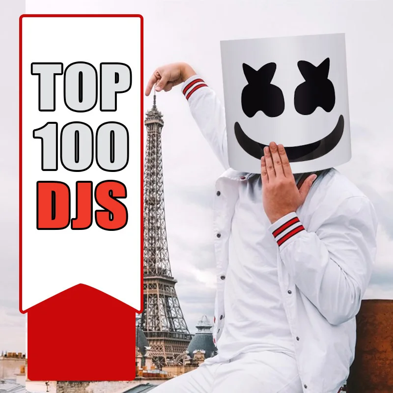 Marshmello капот набор шапки головные уборы сто 100DJ Зефир шлем маска музыкальный