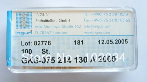 100 шт./лот 100% оригинал INGUN GKS-075-214-130 A 2000 пружинный тестовый зонд Pogo Pin сделано в